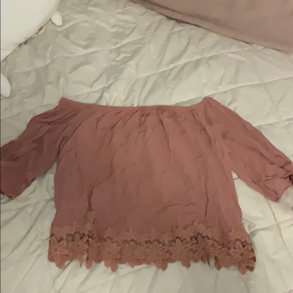 Off The Shoulder Mauve Top